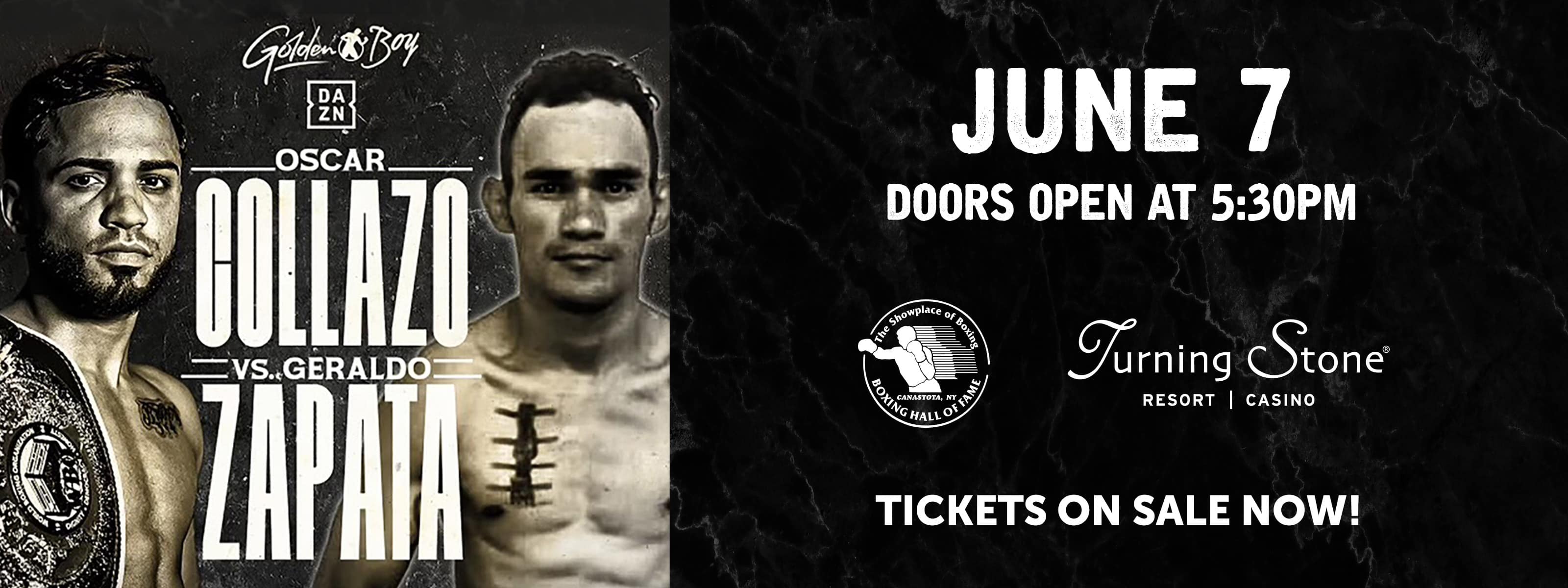 Golden Boy Boxing Oscar Collazo vs Geraldo Zapata June 7 tickets on sale now