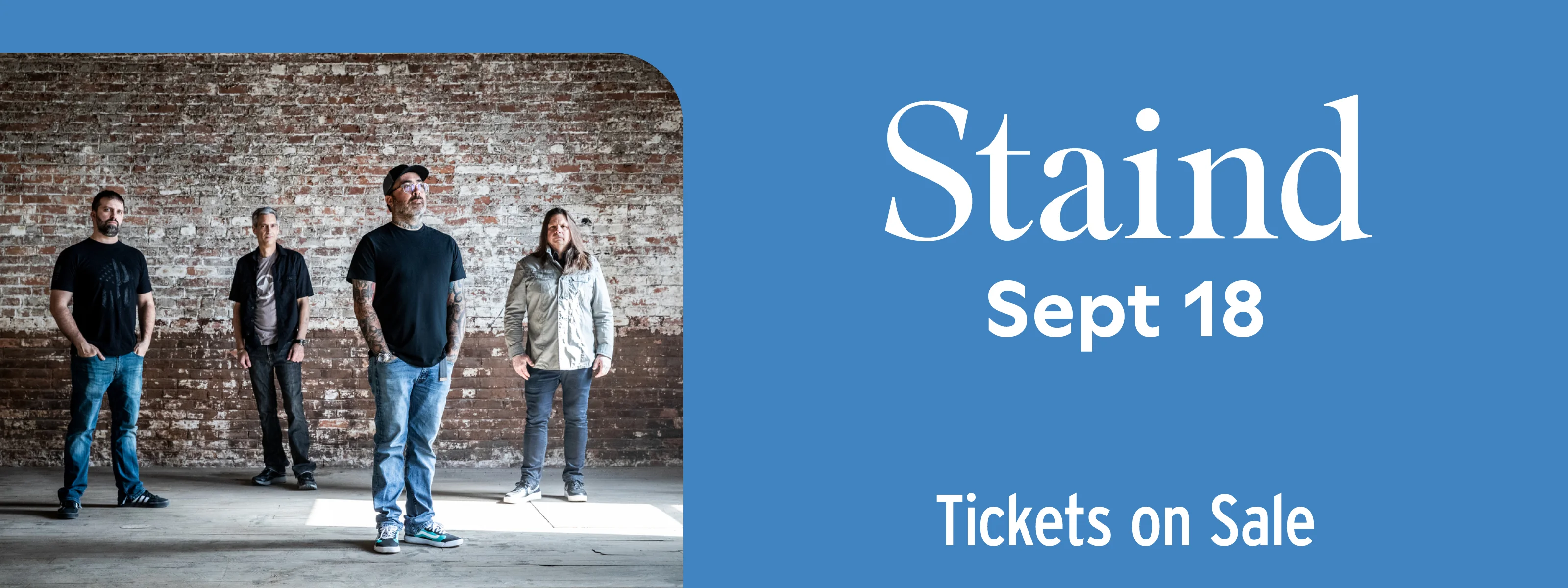 STAIND September 18 at 8pm