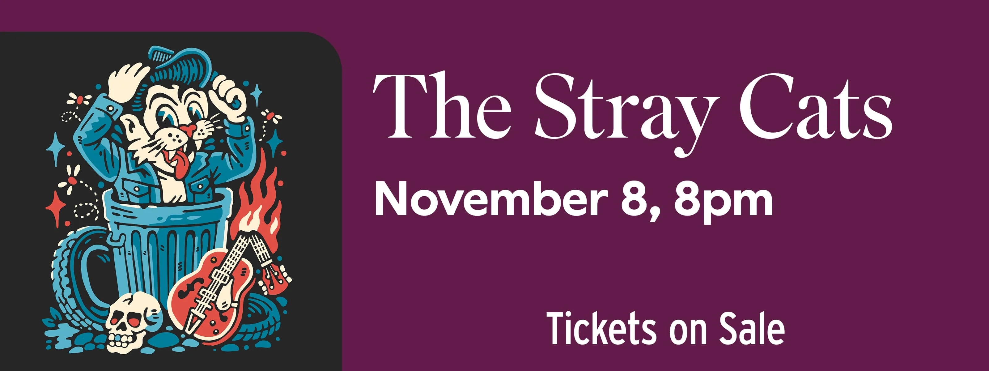 The Stray Cats November 8 at 8pm
