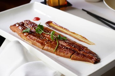 Unagi, Japanese style BBQ eel plated with sauce