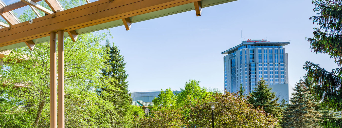 View of Turning Stone Casino as seen from The Lodge