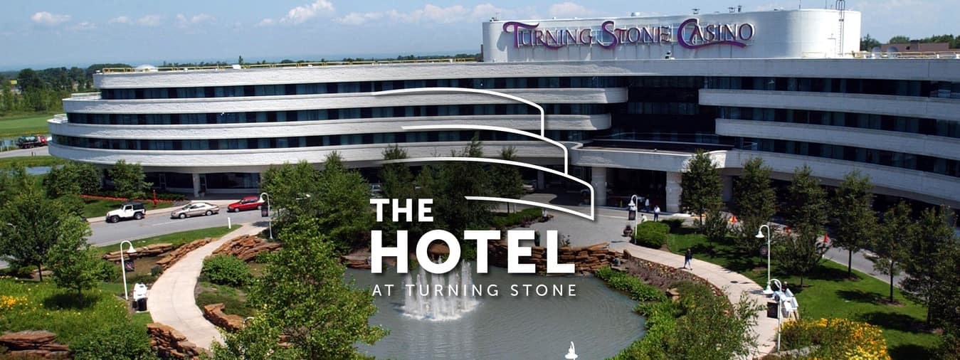 The Hotel at Turning Stone aerial shot of The Hotel entrance showing the garden and fountain