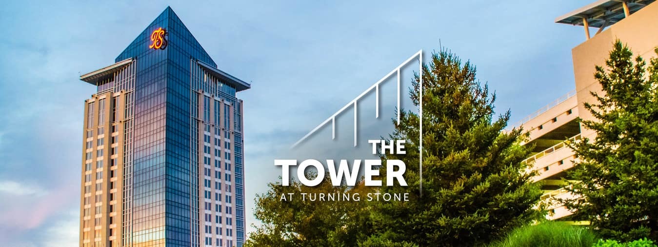 The Tower at Turning Stone hotel with panoramic CNY views