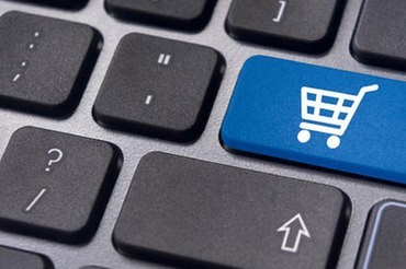 Online Golf Store, blue shopping cart icon