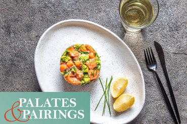 Palates & Pairings promo tile with cocktails and clams on ice