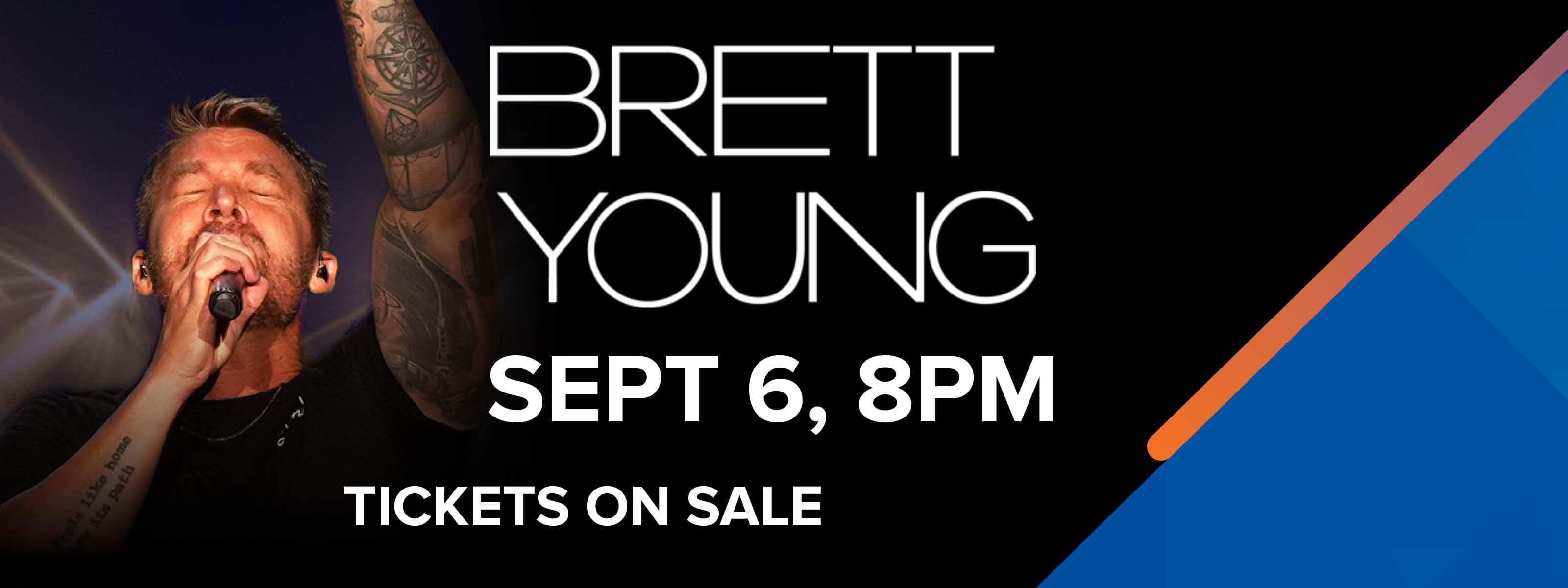 Brett Young 2024 Fall Tour - September 6, 8:00pm Tickets On Sale Now