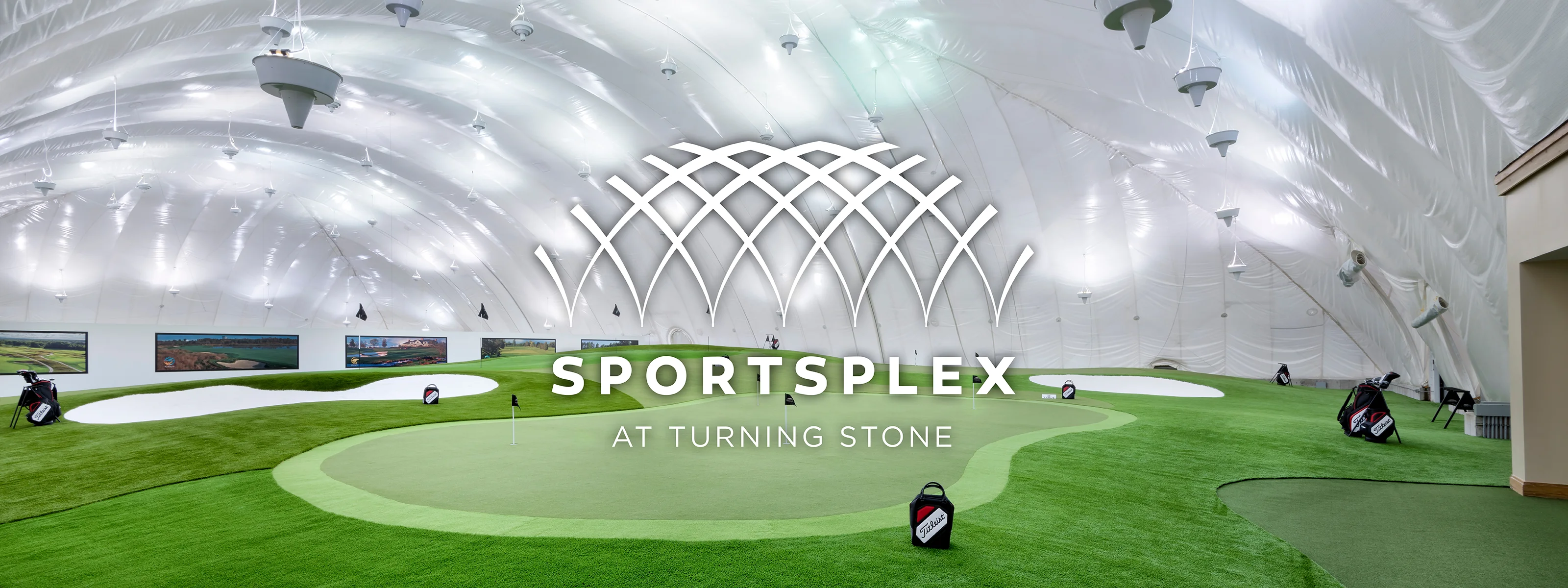 Flower lined entrance to the Sportsplex for golf, tennis, and racquetball at Turning Stone