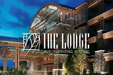 Elegant exterior of the Lodge at Turning Stone