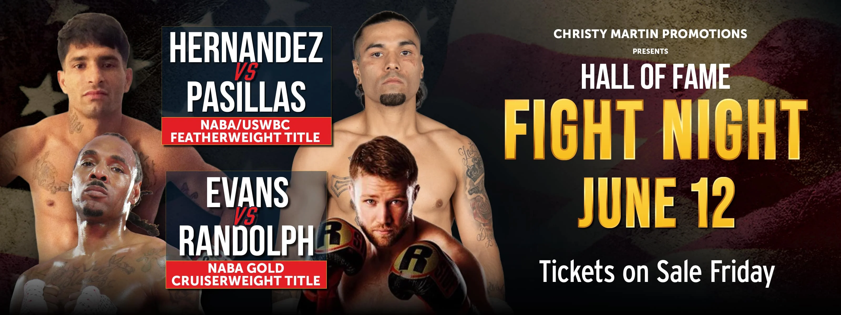 International Boxing Hall of Fame Fight Night June 12 at 6pm