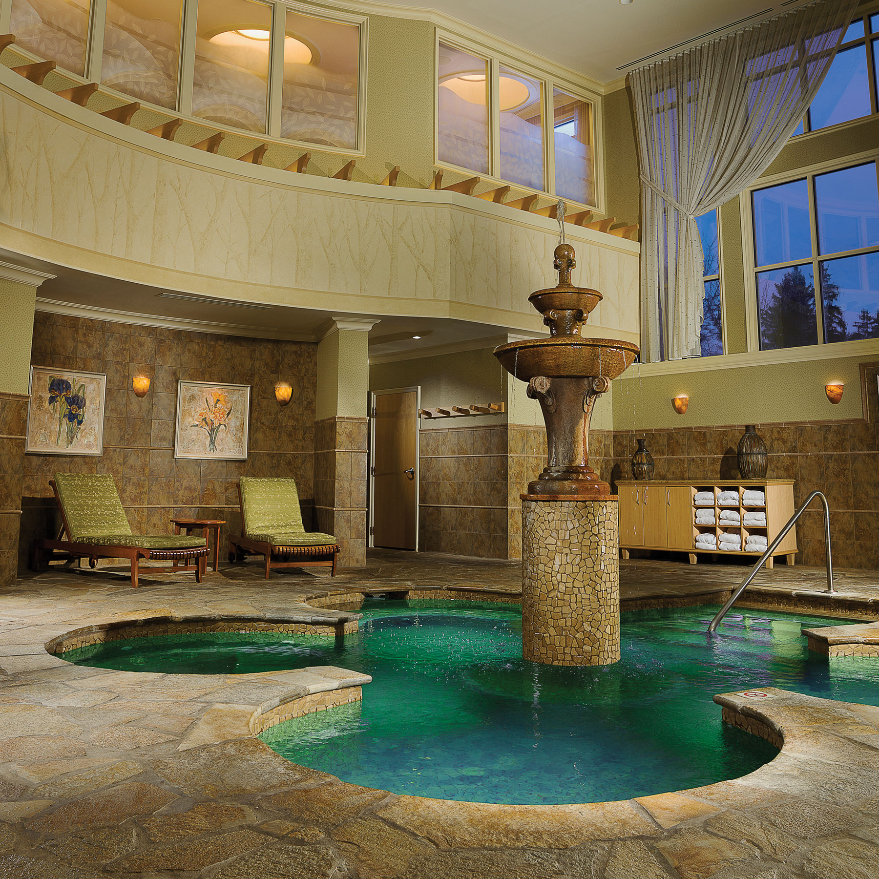 Luxurious spa soaking pool