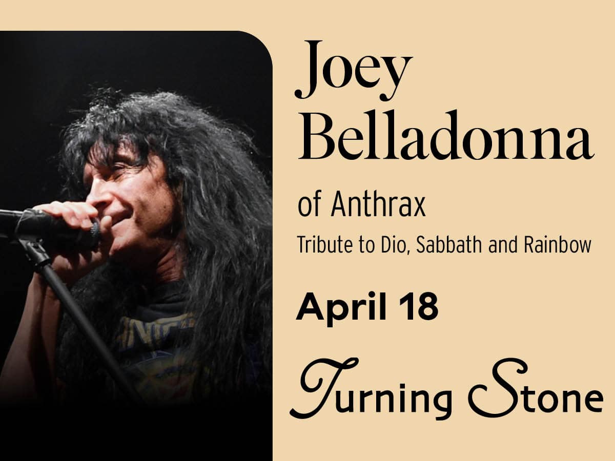 Joey Belladonna of Anthrax: Tribute to Dio, Sabbath and Rainbow April 18 at 8pm