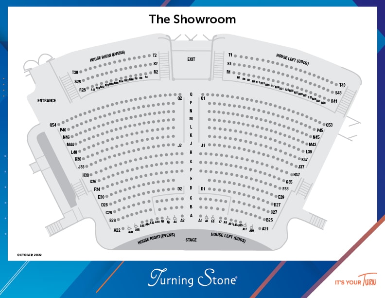 The Showroom Seating Chart