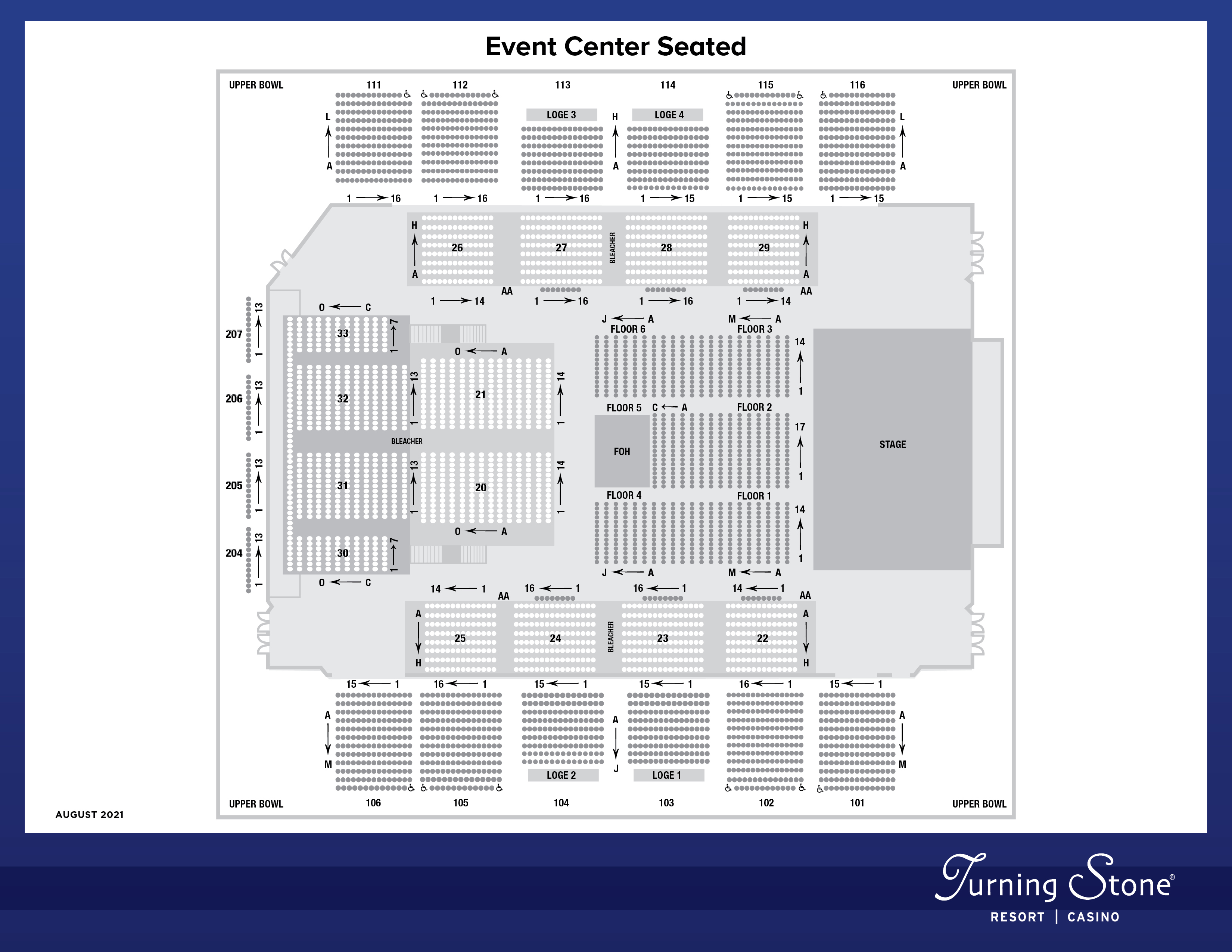 Springs Resort Casino Special Events Center Seating Chart