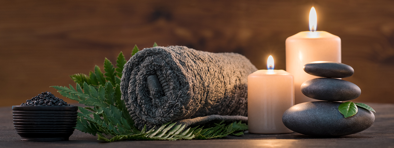 standing stones and towels