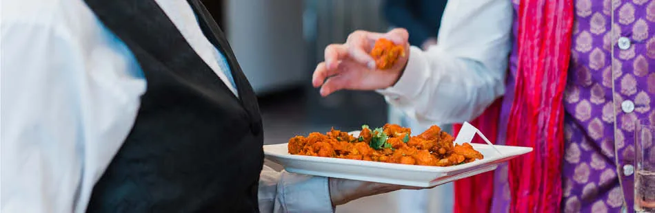 Traditional Indian wedding guest samples wedding catering dish