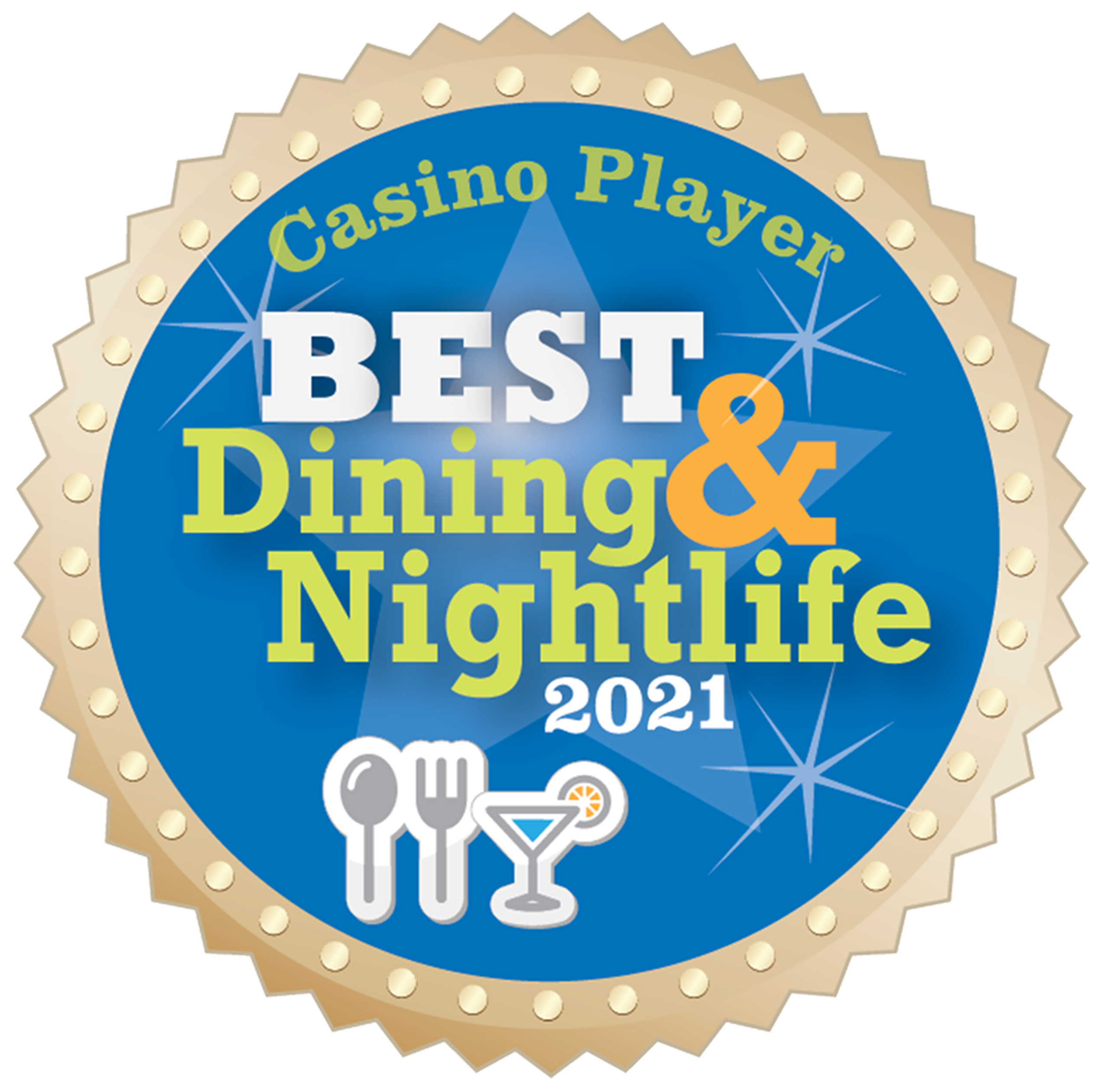 Casino Player BEST Dining & Nightlife 2022 award-winner badge