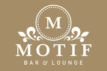 Motif Bar & Lounge gold and white logo