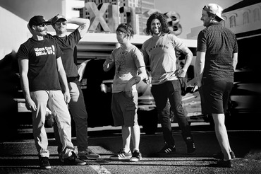 Handsome Bob Band Photo at Exit 33 Entrance Black and White