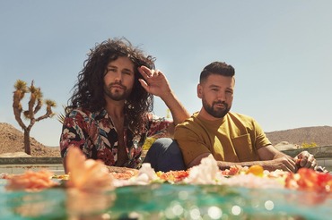 Dan and Shay Headshots in Pool