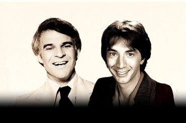 Headshots of young Steve Martin & Martin Short