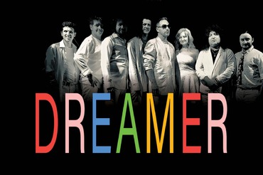 Dreamer Band Image Black and White with Colored Logo