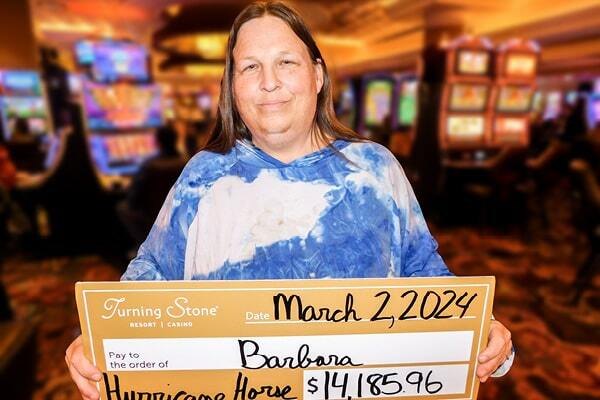 Barbara won $14,185 on Hurricane Horse