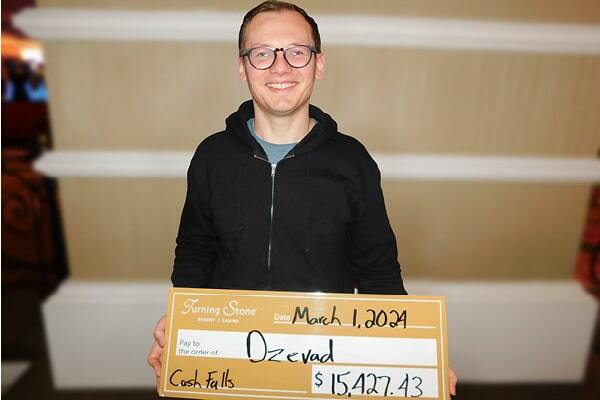 Dzevad won $15,427 on Cash Falls