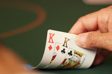 Pair of Kings Card on a Poker Table